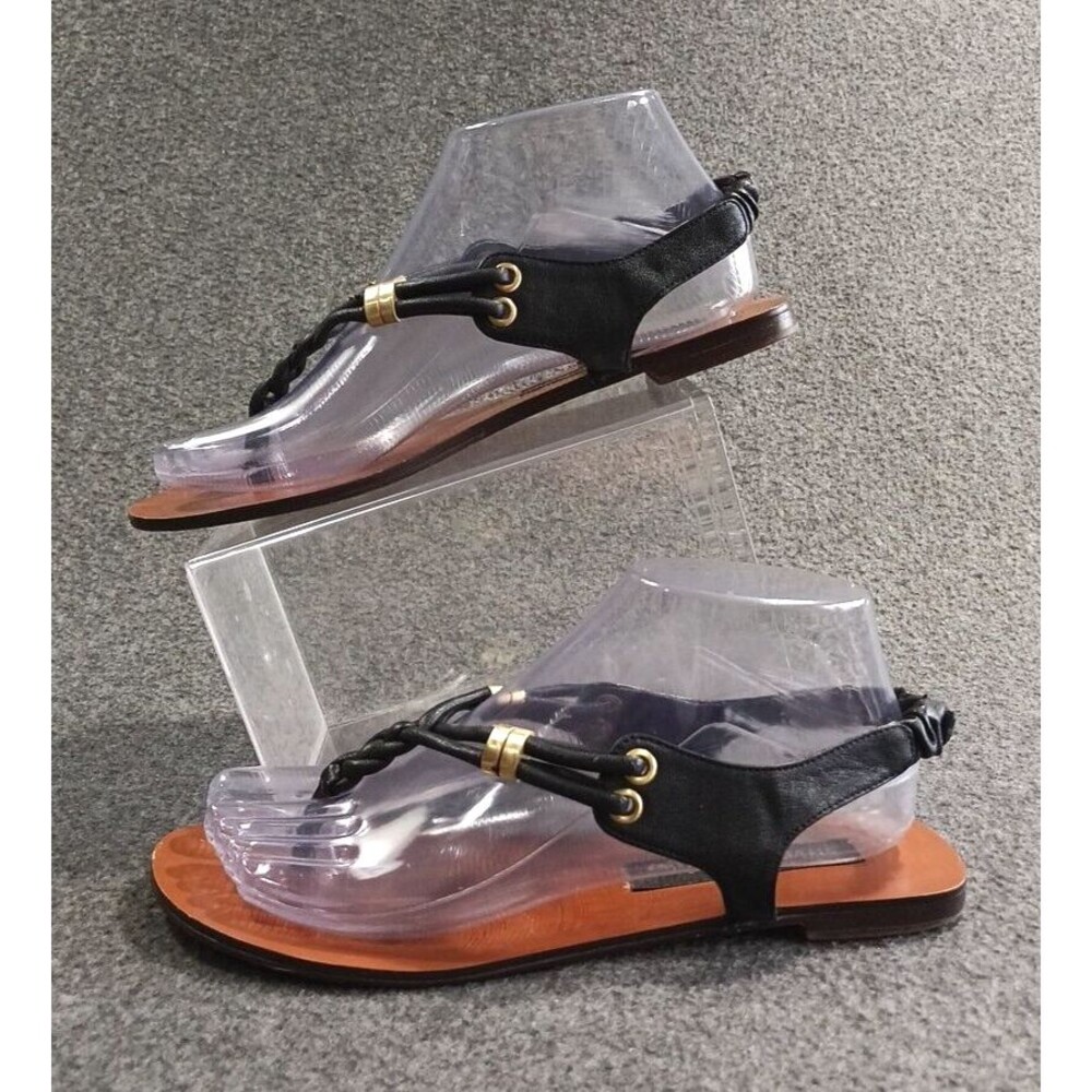 Steve Madden Luxe Women’s Sandals Black Leather Size US 7.5 Braided